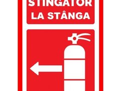 Placuta pentru stingator la stanga