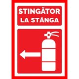 Placuta pentru stingator la stanga